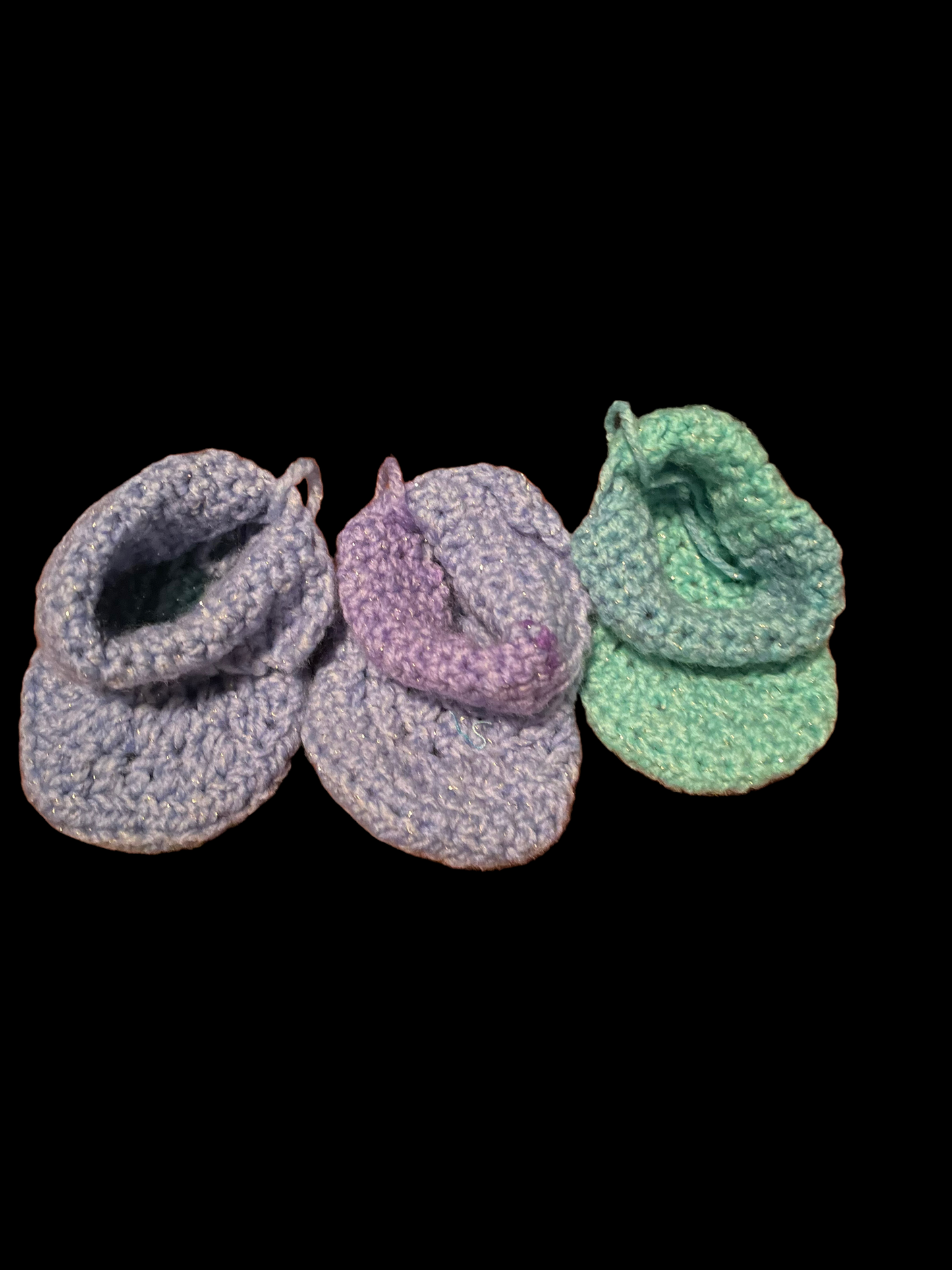 Pastel Infant Blanket &3 Mix-n-Match Baby Booties